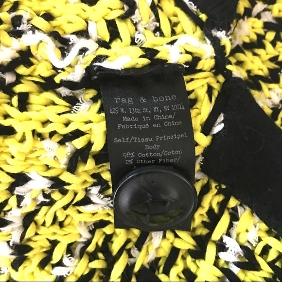 Rag & Bone Yellow Black Viola Button Cardigan Sweater - Picture 12 of 16